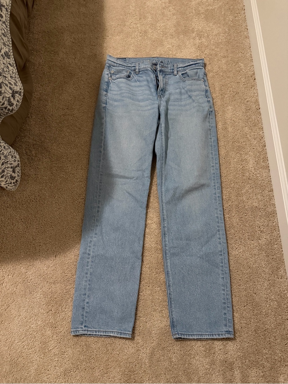 American Eagle Outfitters Light Blue Straight Leg Jeans